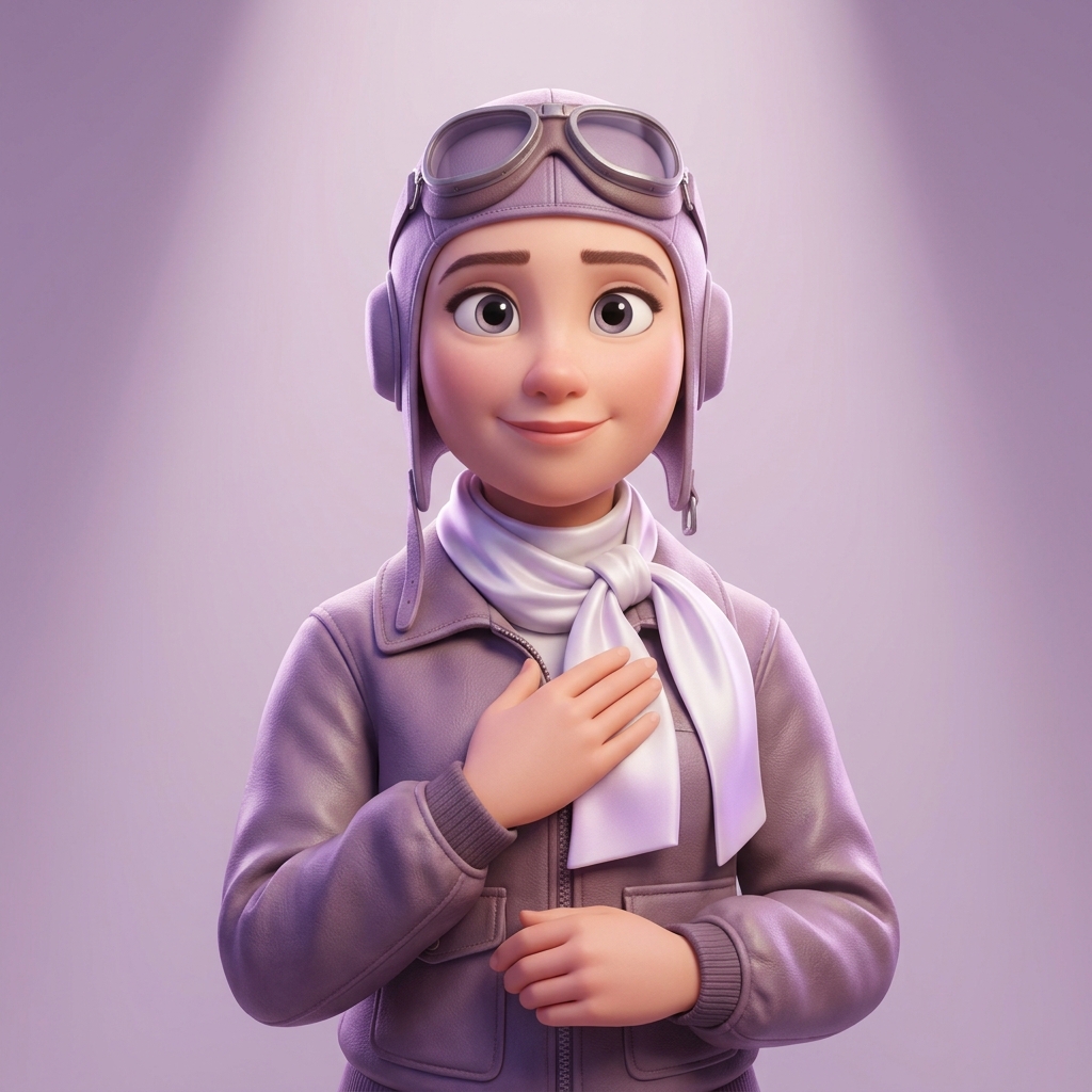 Solo Act — Pixar-style AI pilot portrait